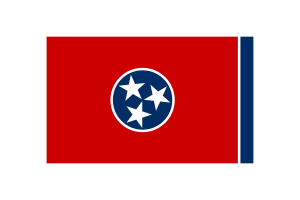 Tennessee Flag Triangle Vector Illustration flag