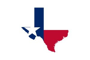 texas Map with Flag flag