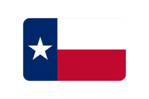 texas Flag Triangle Rounded Shape flag