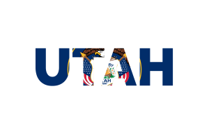 Utah Text Art flag
