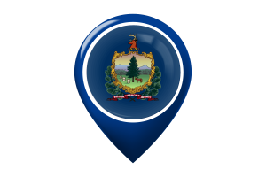 Vermont Flag Map Pin Icon flag