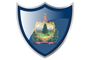 Shield with Flag of Vermont flag