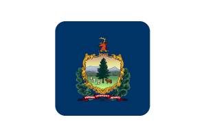 Vermont Flag Square Rounded Shape flag
