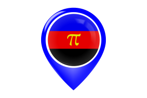Polyamory Flag Map Pin Icon flag