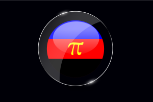 Polyamory Flag Glossy Round Button flag