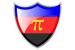 Shield with Flag of Polyamory flag