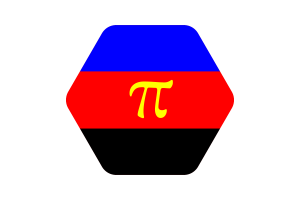 Polyamory Flag Illustration Hexagon Rounded Shape flag