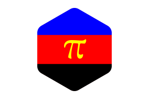 Polyamory Flag Rounded Hexagon Shape flag