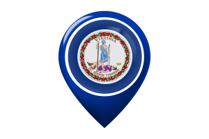 Virginia Flag Map Pin Icon flag