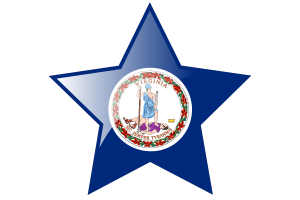 Virginia Flag Star Icon flag