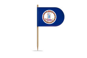 Virginia Flag for Desk, Table flag