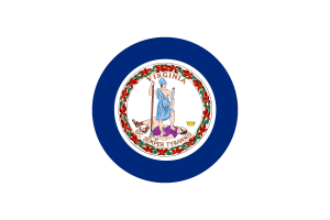 Virginia Flag Circle Vector Free flag