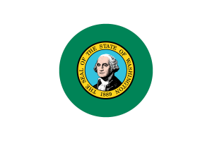 Washington Flag Circle Vector Free flag