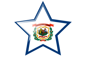 West Virginia Flag Star Icon flag