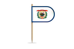 West Virginia Flag for Desk, Table flag