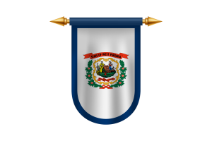 West Virginia Flag Emblem Vector Images flag