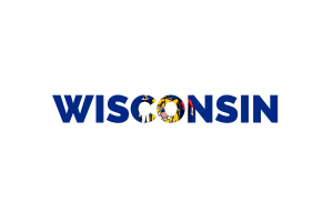 Wisconsin Text Art flag