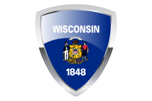 Wisconsin Shield Flag flag