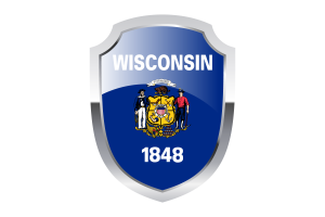 Wisconsin Shield Logo flag