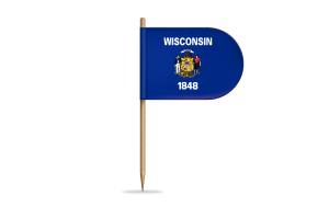Wisconsin Flag for Desk, Table flag