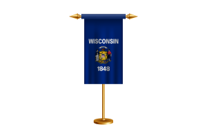 Wisconsin Ceremonial Flag Vector Free flag