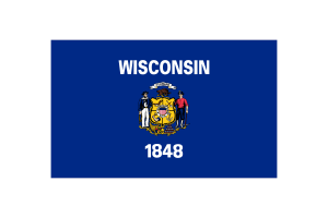 Wisconsin Flag Vector Illustration flag