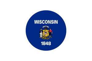 Wisconsin Flag Circle Vector Free flag
