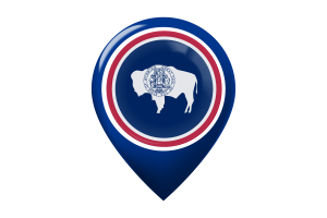 Wyoming Flag Map Pin Icon flag