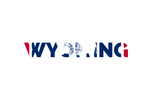 Wyoming Text Art flag