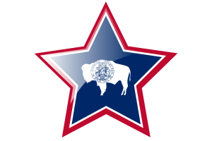 Wyoming Flag Star Icon flag