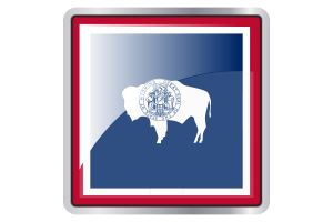 Wyoming Flag Square icon flag