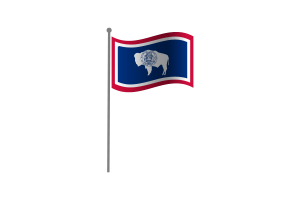 Waving Flag of Wyoming flag