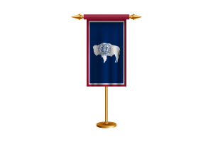 Wyoming Ceremonial Flag Vector Free flag