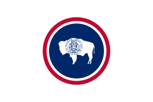 Wyoming Flag Circle Vector Free flag