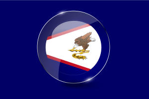 American Samoa Flag Glossy Round Button flag