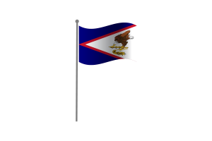 Waving Flag of American Samoa flag