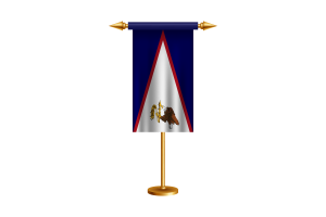 American Samoa Ceremonial Flag Vector Free flag