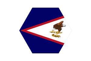 American Samoa Flag Triangle Rounded Shape flag