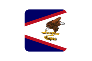American Samoa Flag Square Rounded Shape flag