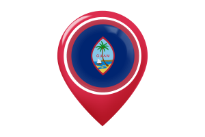 Guam Flag Map Pin Icon flag