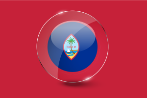 Guam Flag Glossy Round Button flag