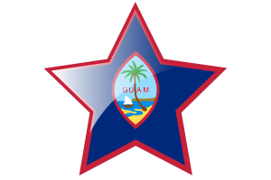 Guam Flag Star Icon flag