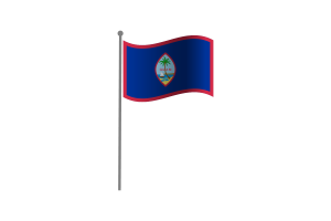 Waving Flag of Guam flag