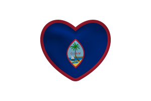 Love of Guam Heart Shape flag