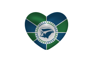 Love of Martinique Heart Shape flag