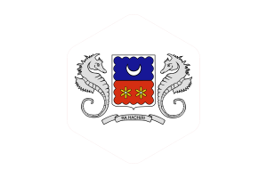 Mayotte Flag Rounded Hexagon Shape flag