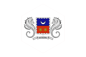 Mayotte Flag Hexagon Shape flag