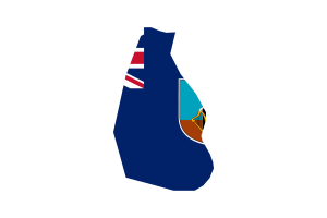 Montserrat Map with Flag flag