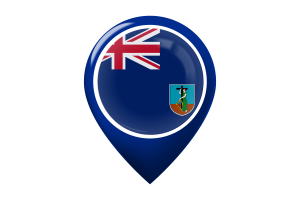 Montserrat Flag Map Pin Icon flag