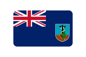 Montserrat Flag Triangle Vector Illustration flag